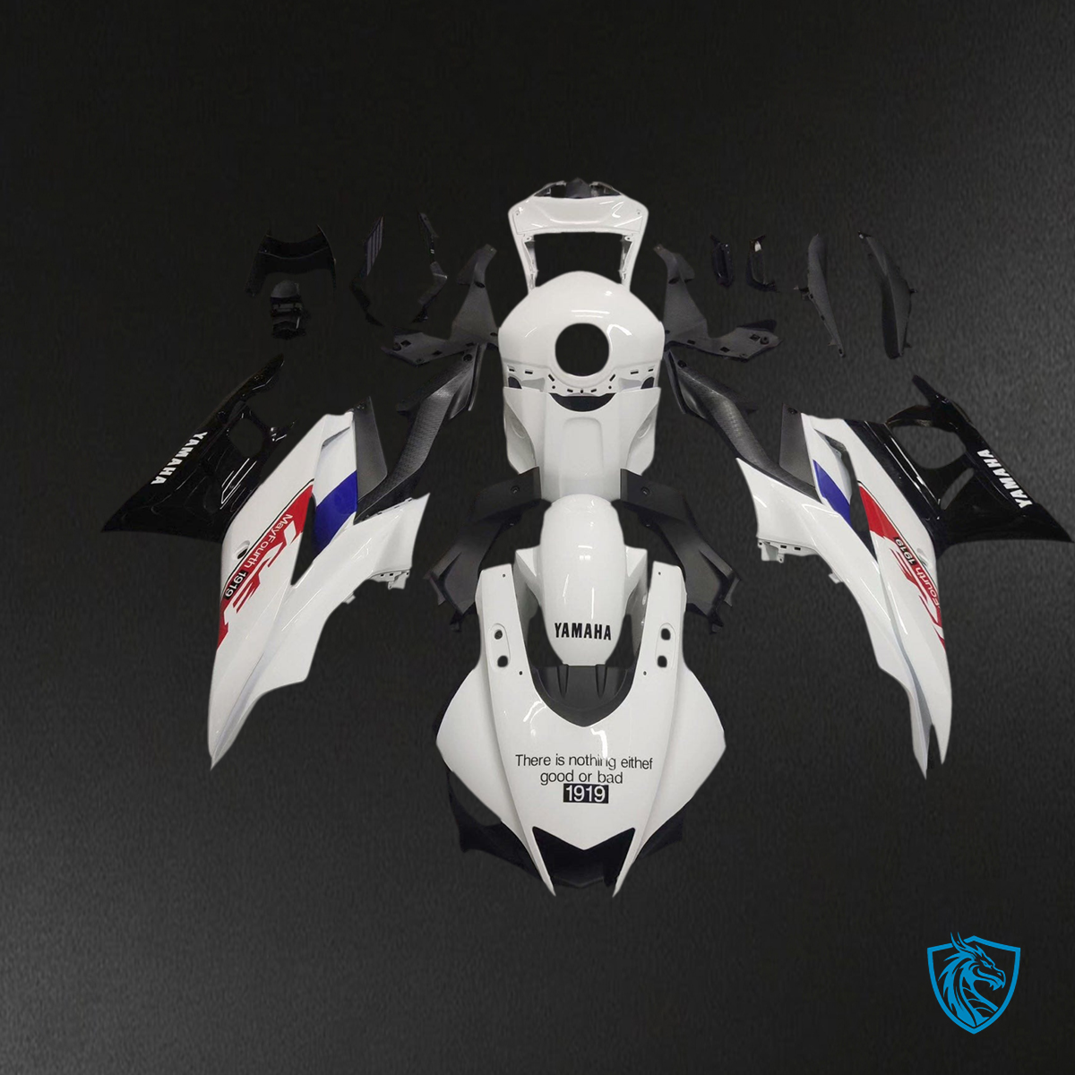 Yamaha YZF-R3 & R25 (2022-2024) Black & White Fairing Kit | ABS Bodywork