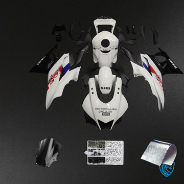 Yamaha YZF-R3 & R25 (2022-2024) Black & White Fairing Kit | ABS Bodywork