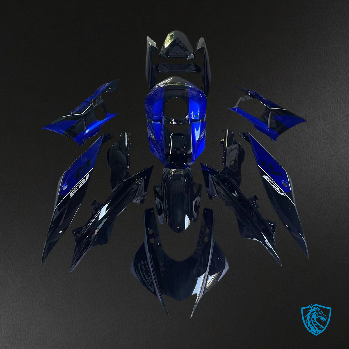 Yamaha YZF-R3 & R25 (2022-2024) Blue & Black - MERGEment Motorcycle Fairings Kit