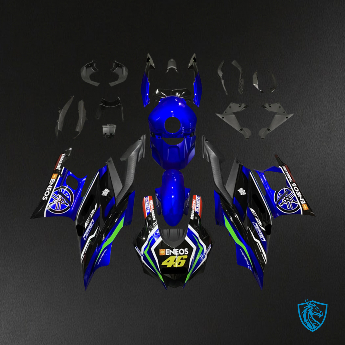 Yamaha YZF-R3 & R25 (2022-2024) Blue & Green Fairing Kit | ABS Bodywork