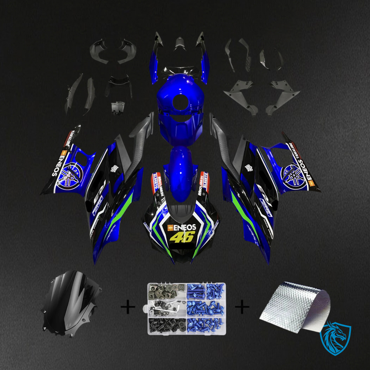 Yamaha YZF-R3 & R25 (2022-2024) Blue & Green Fairing Kit | ABS Bodywork
