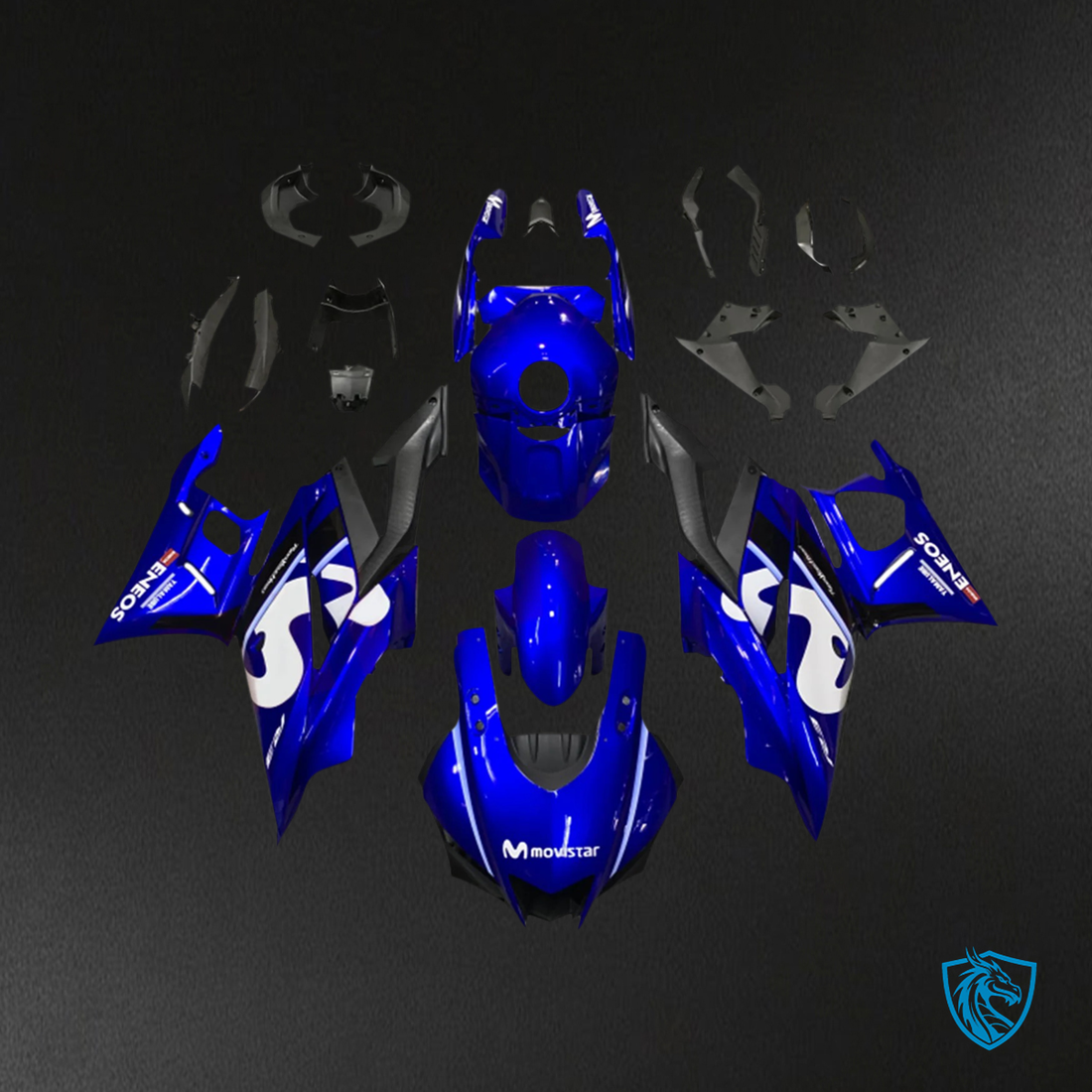 Yamaha YZF-R3 & R25 (2022-2024) Blue & White - Custom ABS Fairing Set