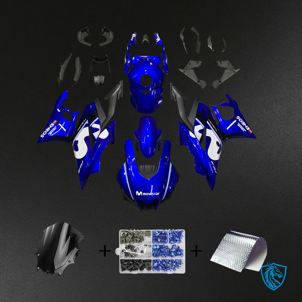 Yamaha YZF-R3 & R25 (2022-2024) Blue & White - Custom ABS Fairing Set
