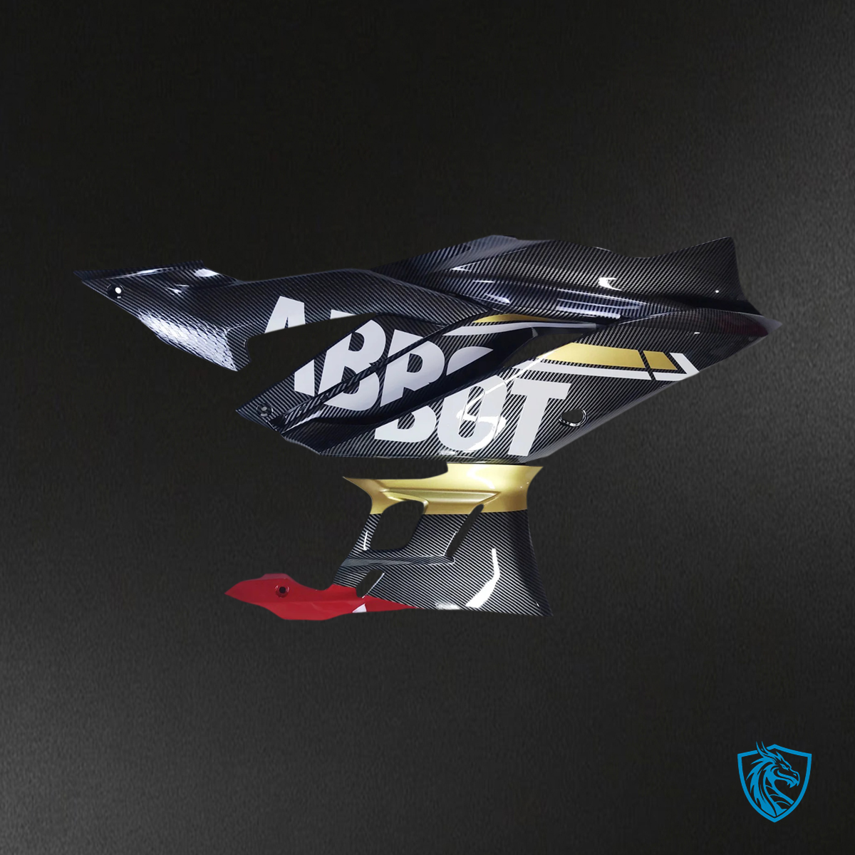 Yamaha YZF-R3 & R25 (2022-2024) Carbon Fiber Black, Gold, White & Red - Custom ABS Fairing Set