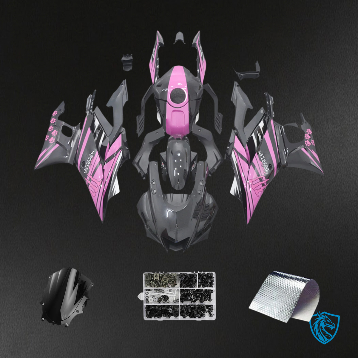 Yamaha YZF-R3 & R25 (2022-2024) Pink & Black - Custom ABS Fairing Set