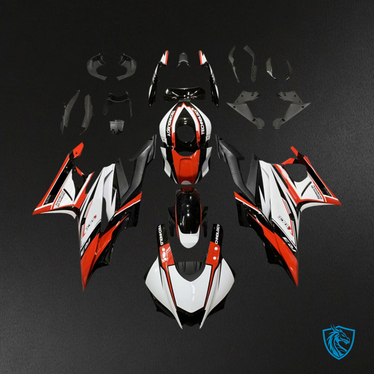 Yamaha YZF-R3 & R25 (2022-2024) Red & White - MERGEment Motorcycle Fairings Kit