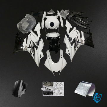 Yamaha YZF-R3 & R25 (2022-2024) White & Black Fairing Kit - Aftermarket ABS Bodywork