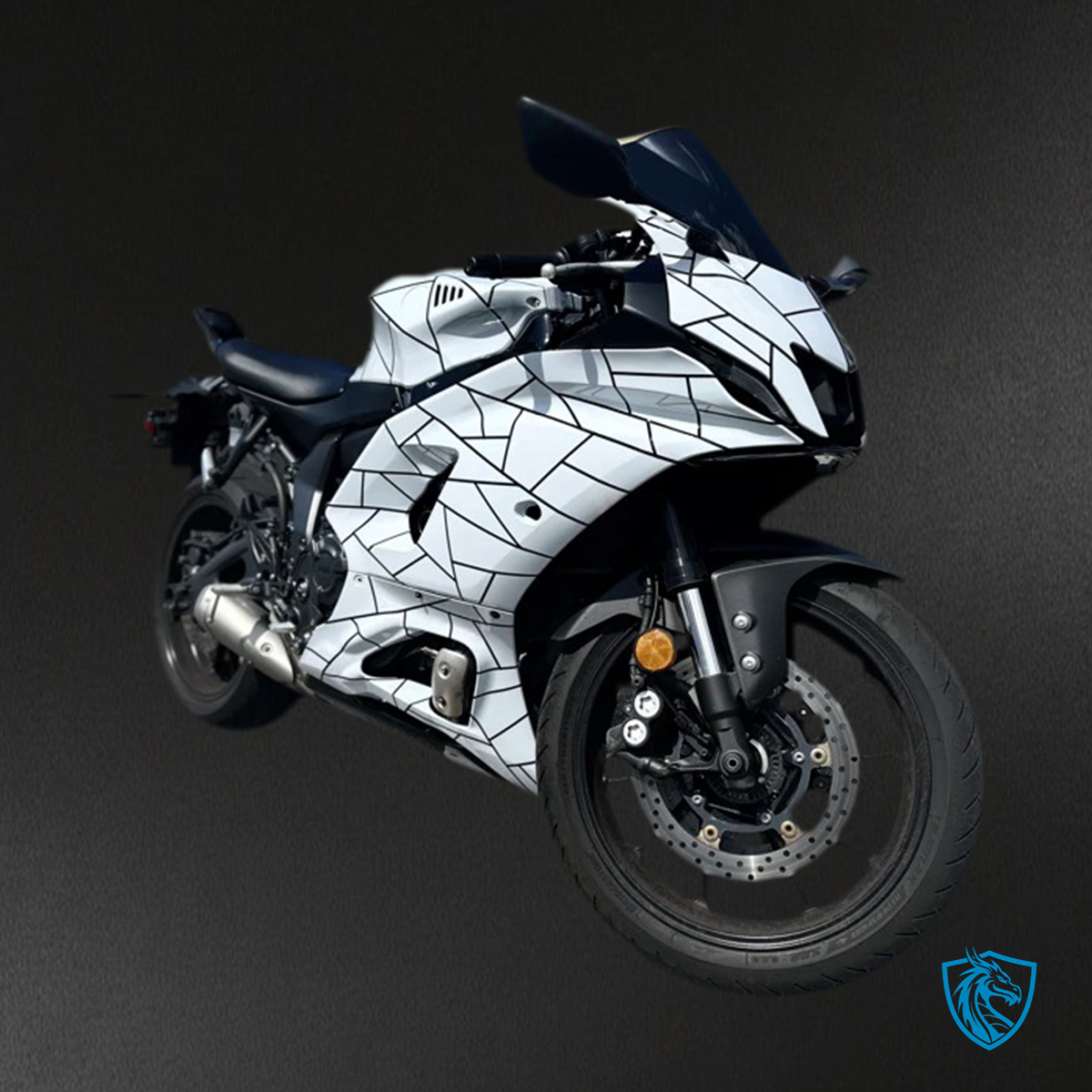 Yamaha YZF-R7 (2021-2025) Black , White & Gray Fairing Kit - Aftermarket ABS Bodywork