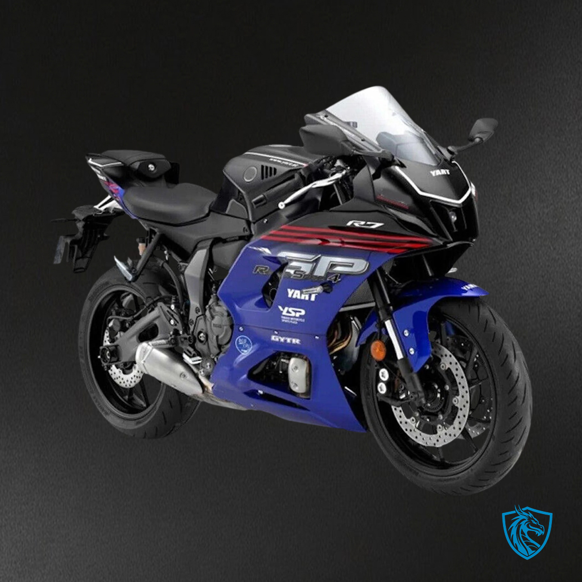 Yamaha YZF-R7 (2021-2025) Blue & Black Style 1 - Custom ABS  Fairing Kit