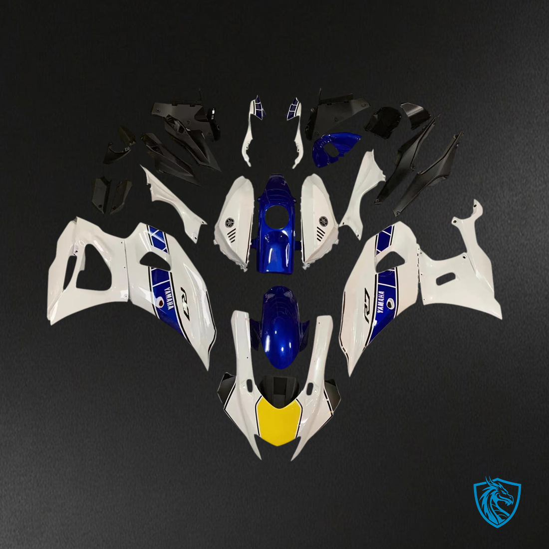 Yamaha YZF-R7 (2021-2025) Blue & White Style1  Fairing Kit - Aftermarket ABS Bodywork