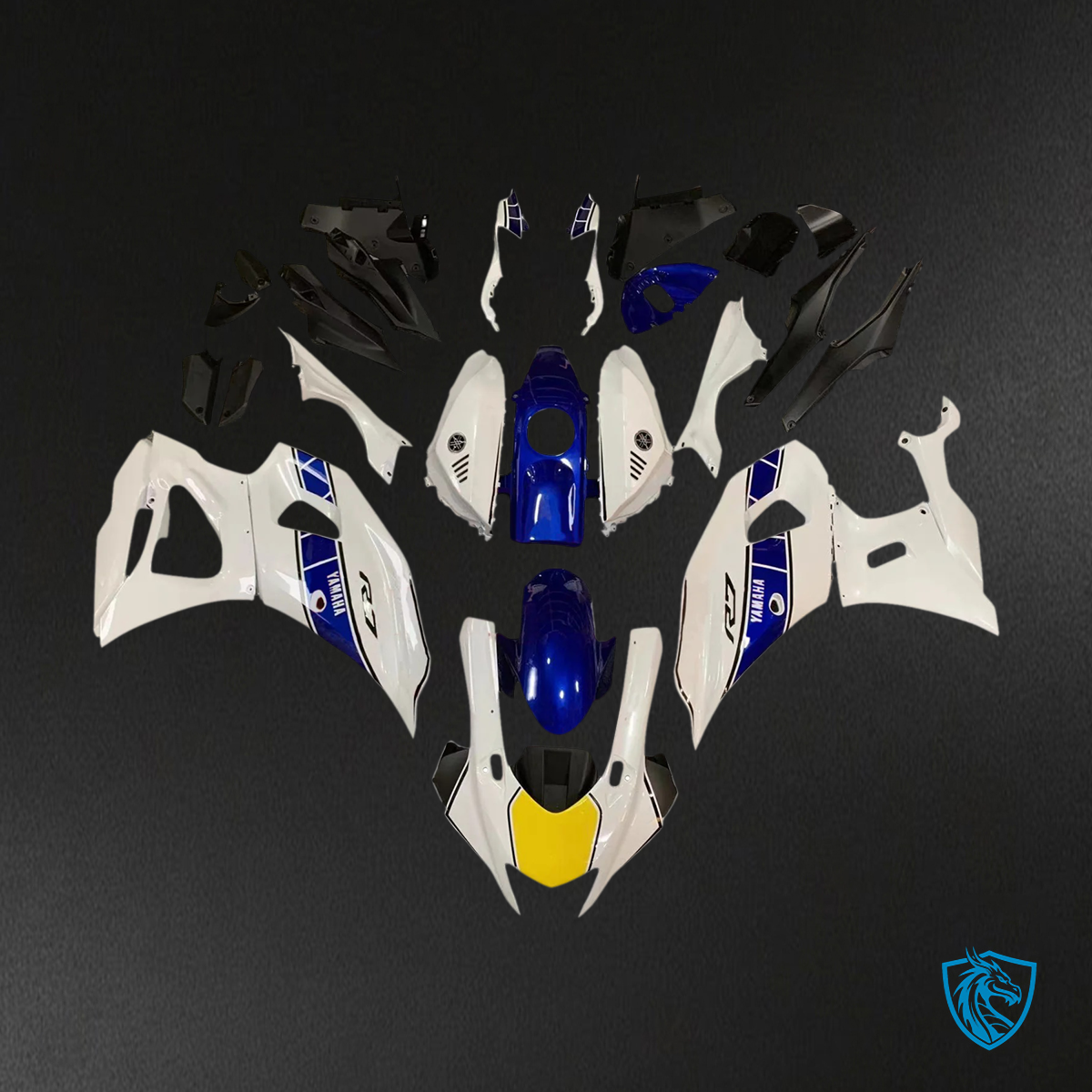 Yamaha YZF-R7 (2021-2025) Blue & White Style1  Fairing Kit - Aftermarket ABS Bodywork