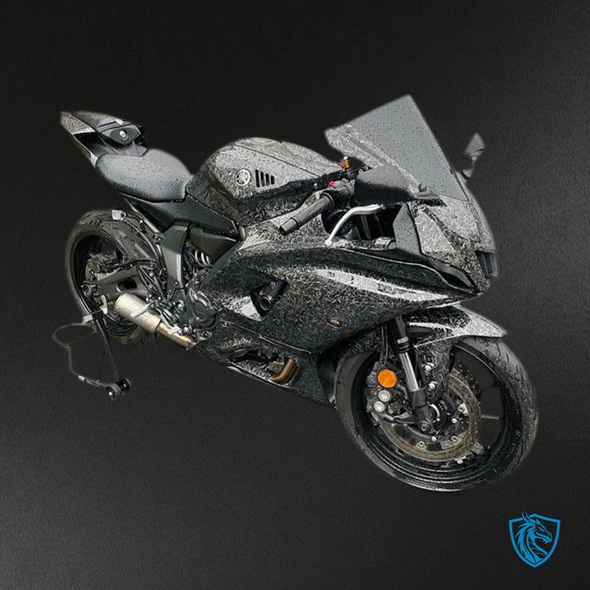 Yamaha YZF-R7 (2021-2025) Carbon Fiber Marble Black Fairing Kit | ABS Bodywork