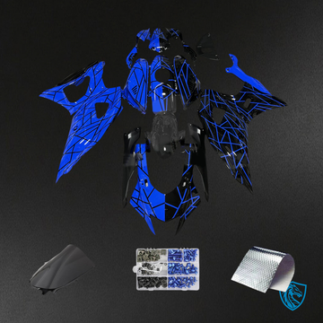 Yamaha YZF-R7 (2021-2025) Glossy Black & Blue Fairing Kit - Custom ABS