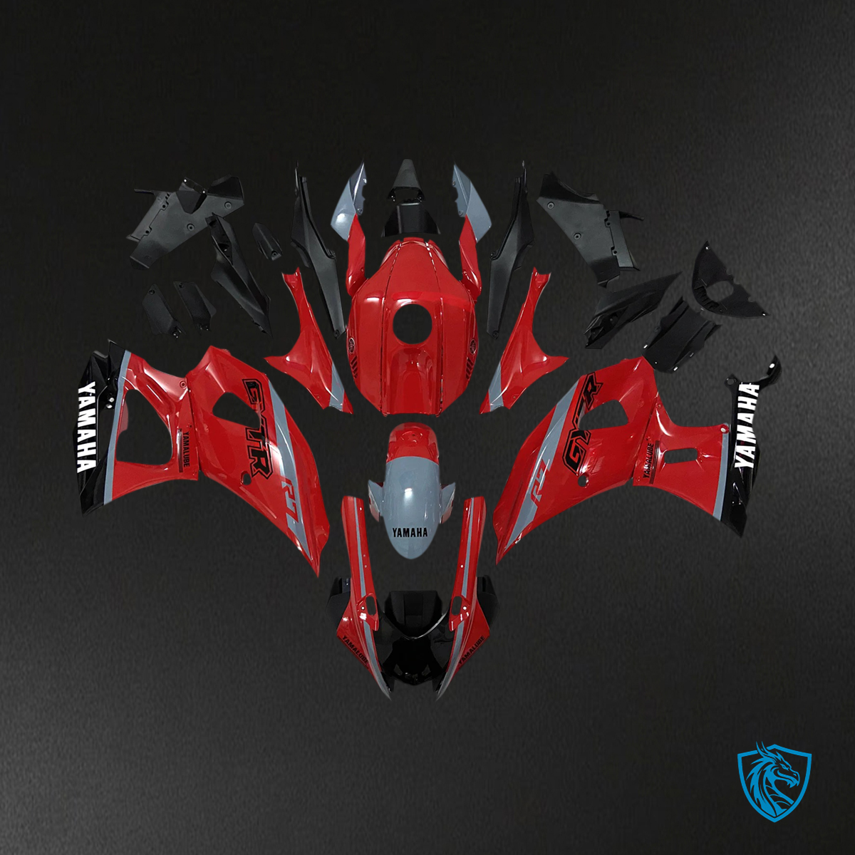 Yamaha YZF-R7 (2021-2025) Gradient Red & Grey - Aftermarket ABS Bodywork Fairing Kit