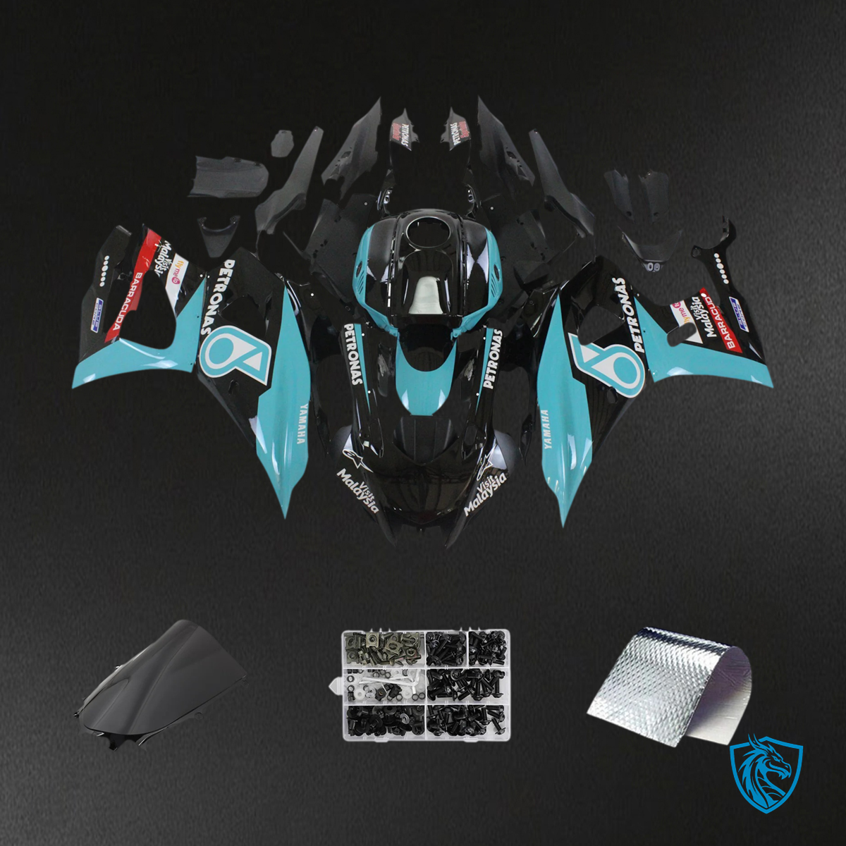Yamaha YZF-R7 (2021-2025) Black & Blue  Petronas Fairing Kit | ABS Bodywork