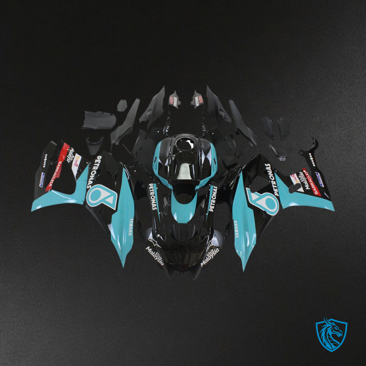 Yamaha YZF-R7 (2021-2025) Black & Blue  Petronas Fairing Kit | ABS Bodywork