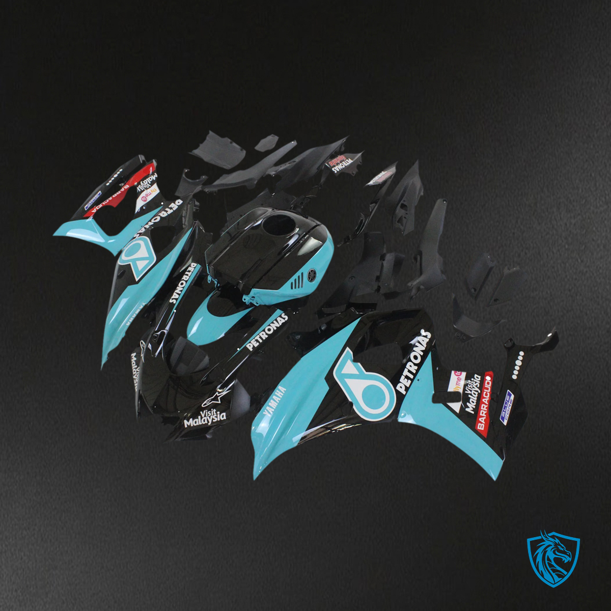 Yamaha YZF-R7 (2021-2025) Black & Blue  Petronas Fairing Kit | ABS Bodywork