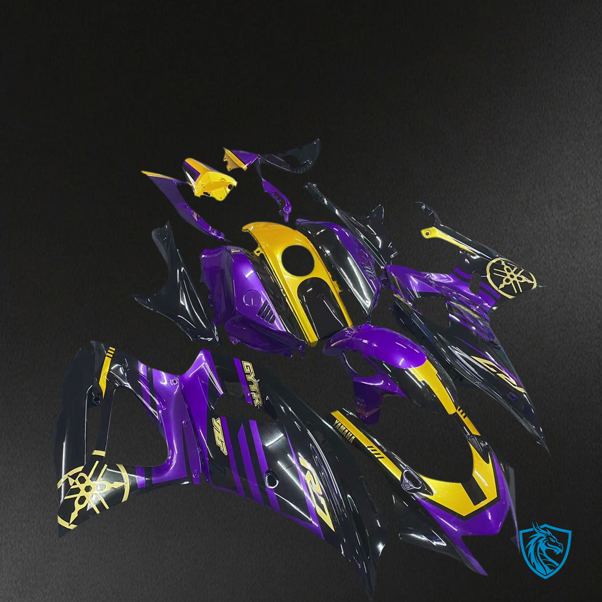 Yamaha YZF-R7 (2021-2025) Purple, Gold & Black - Replacement Motorcycle Fairings Kit