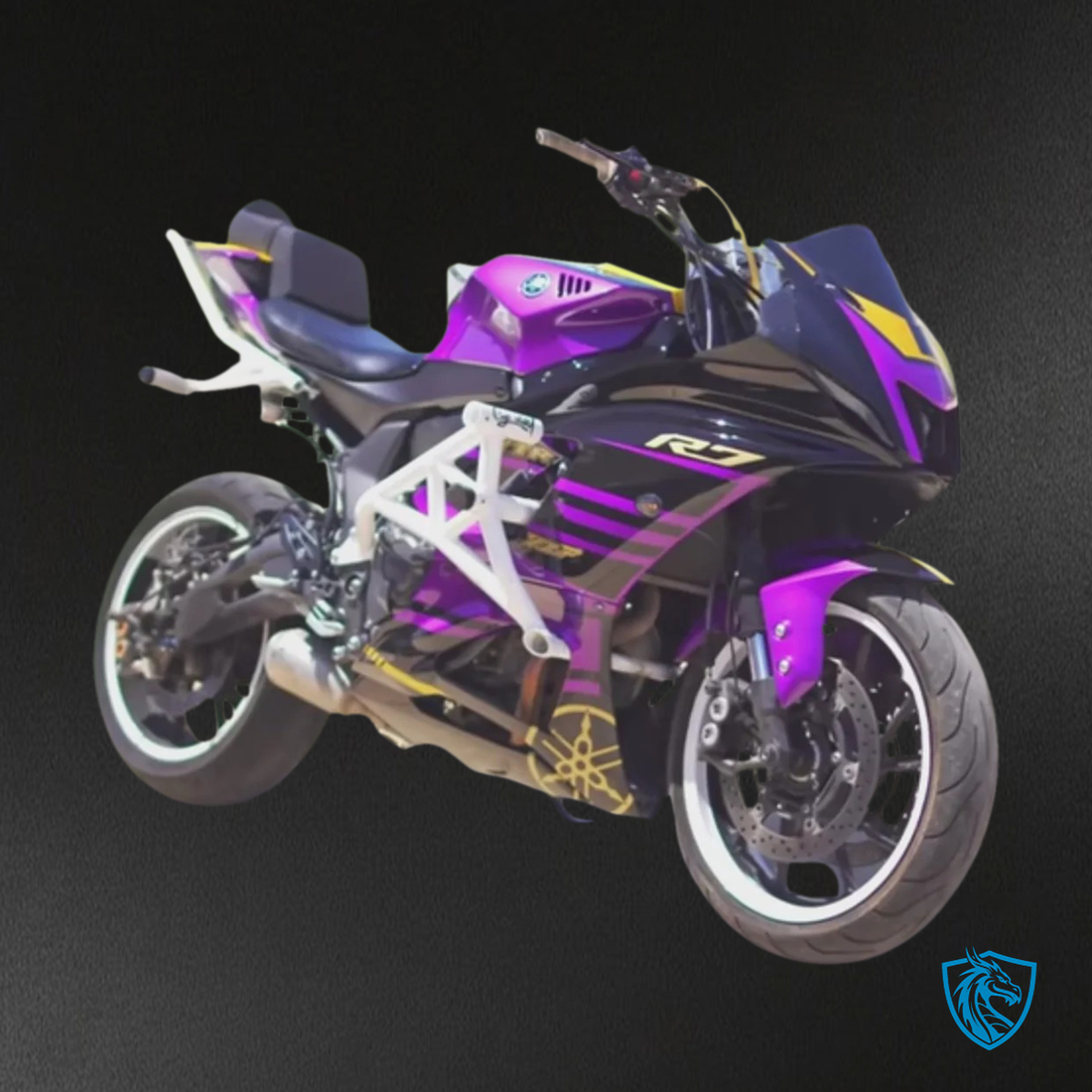 Yamaha YZF-R7 (2021-2025) Purple, Gold & Black - MERGEment Motorcycle Fairings Kit