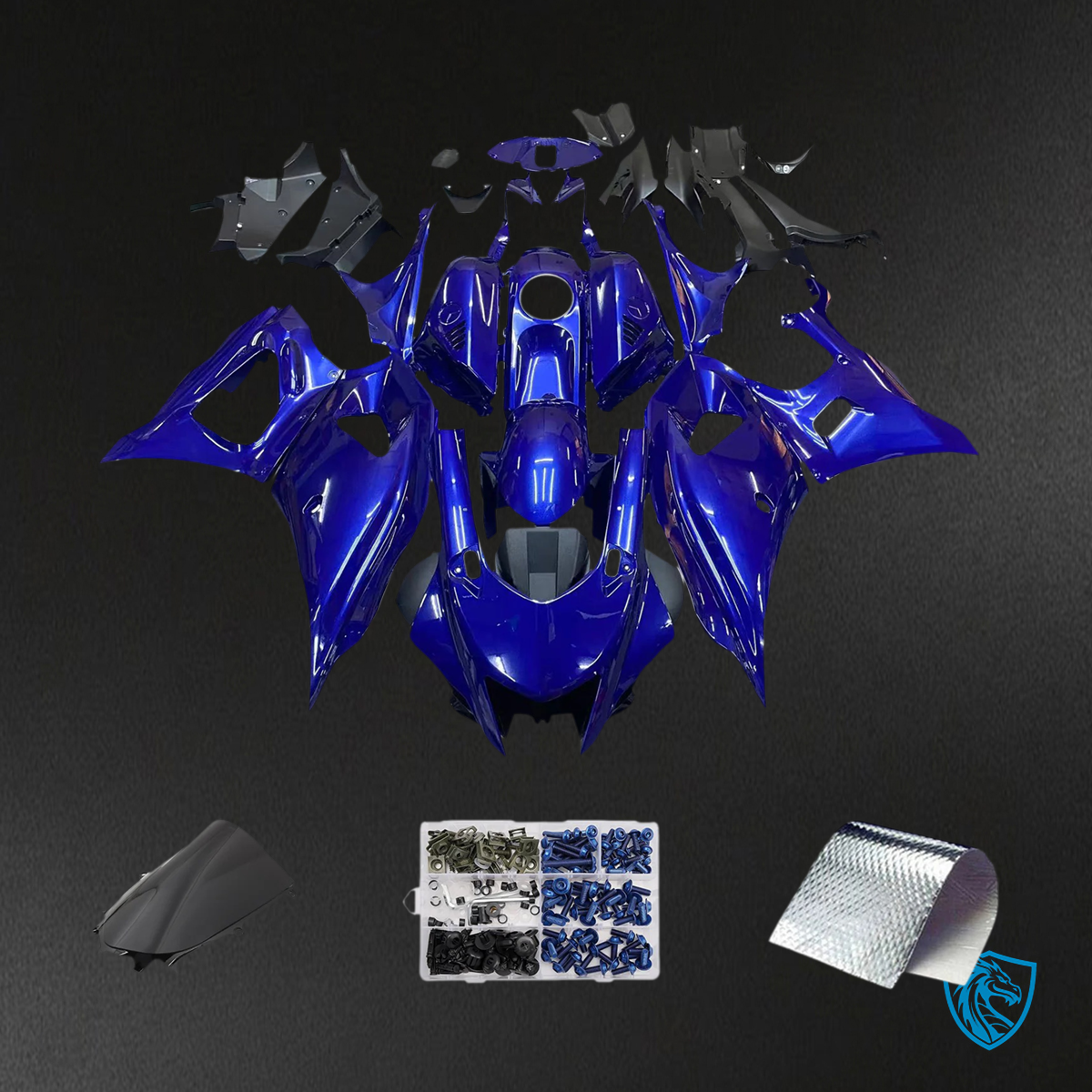 Yamaha YZF-R7 (2021-2025) Shiny Dark Blue Fairing Kit | ABS Bodywork