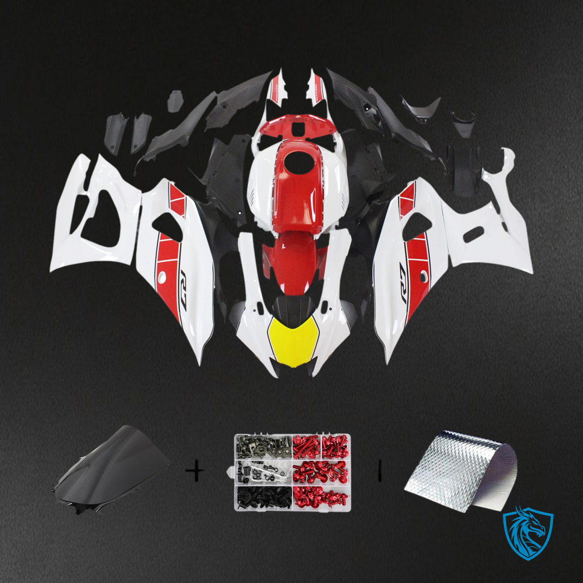 Yamaha YZF-R7 (2021-2025) White & Red - Replacement Motorcycle Fairings Kit