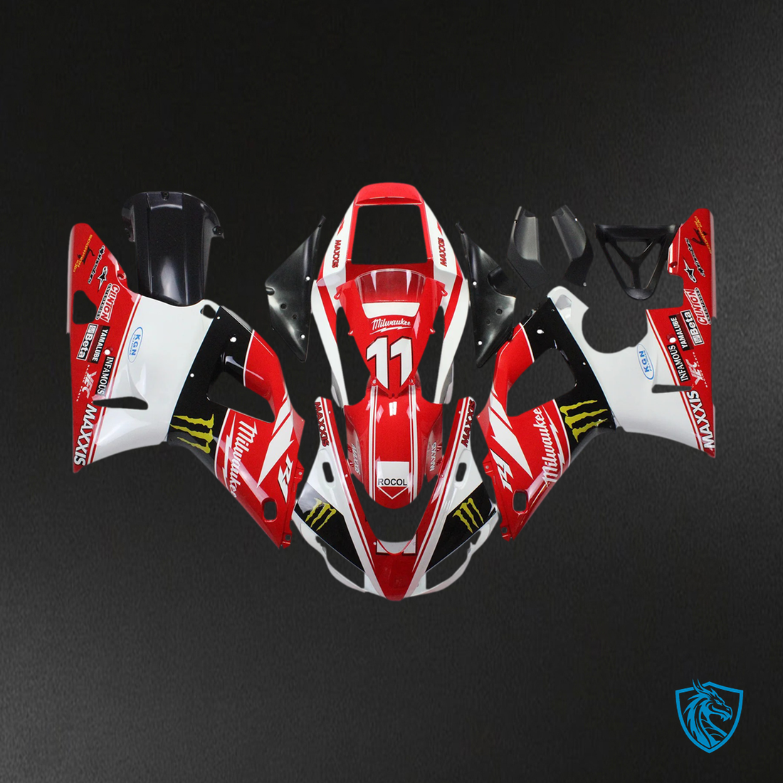 Yamaha YZF 1000 R1 (1998-1999) - Fairing Kit - Red With Claw - ABS Bodywork