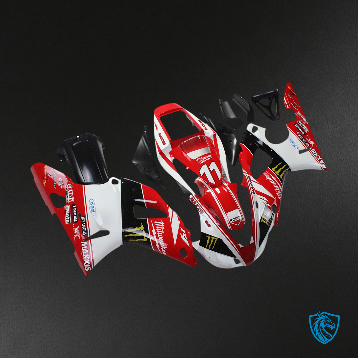 Yamaha YZF 1000 R1 (1998-1999) - Fairing Kit - Red With Claw - ABS Bodywork