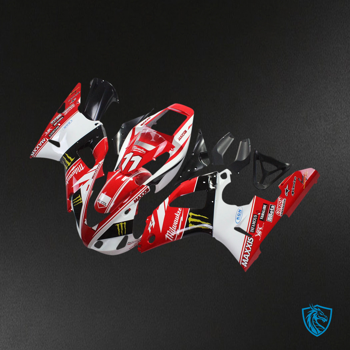 Yamaha YZF 1000 R1 (1998-1999) - Fairing Kit - Red With Claw - ABS Bodywork