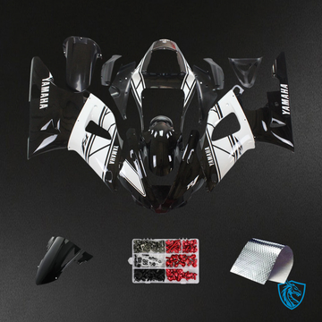 Yamaha YZF 1000 R1 (2000-2001) Black & White - Custom ABS Fairing Set