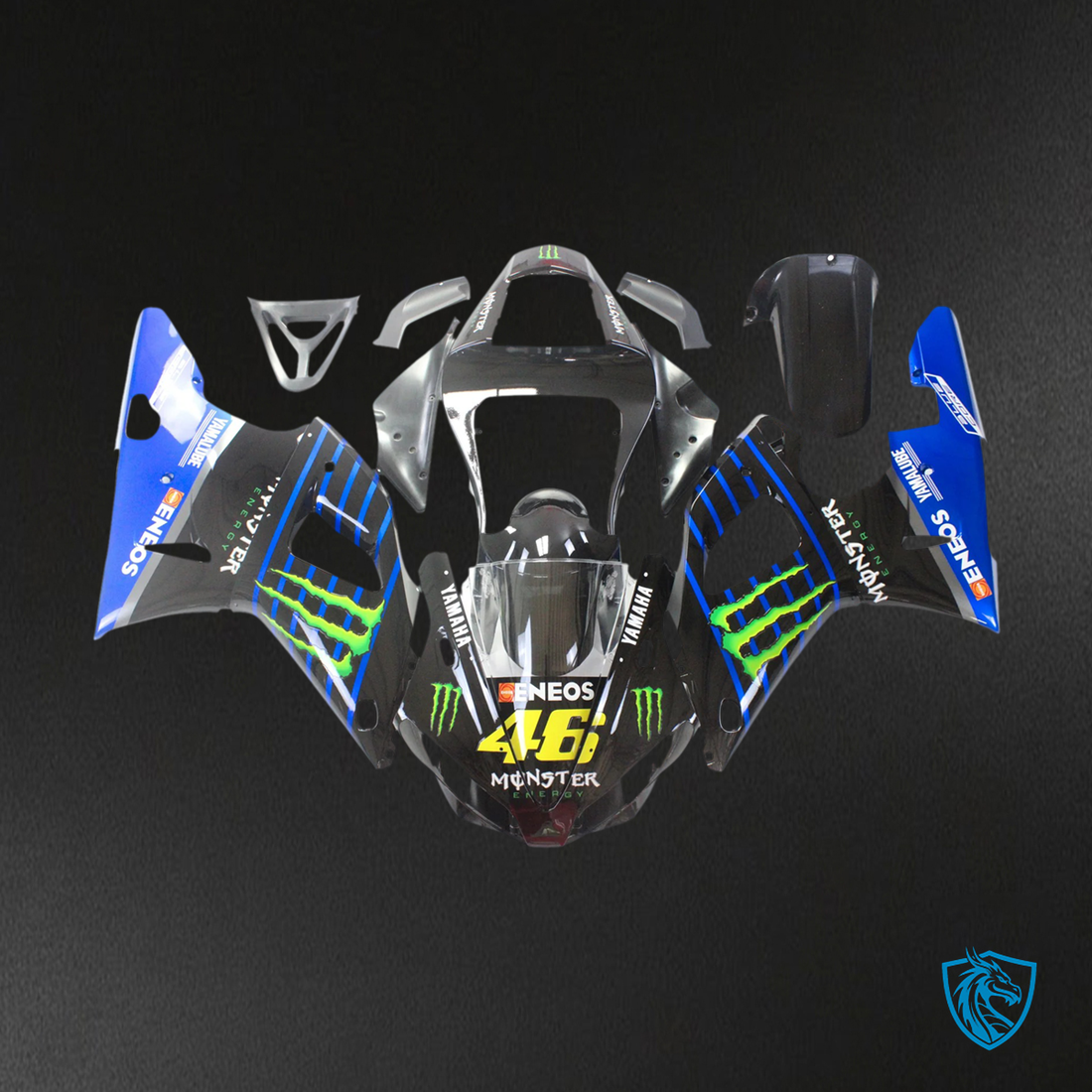 Yamaha YZF 1000 R1 (2000-2001) Blue & Black Claw Fairing Kit - Aftermarket ABS Bodywork