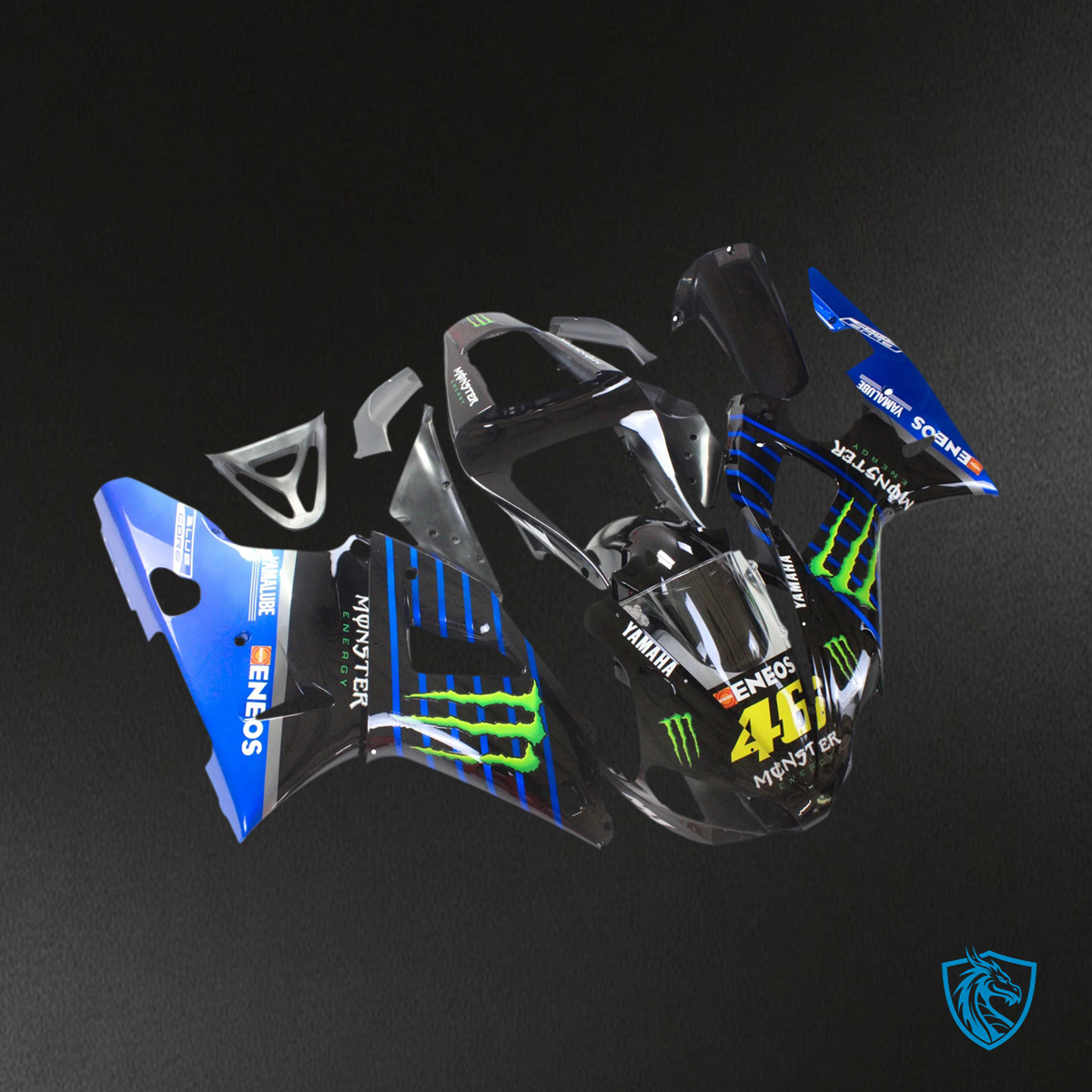 Yamaha YZF 1000 R1 (2000-2001) Blue & Black Claw Fairing Kit - Aftermarket ABS Bodywork