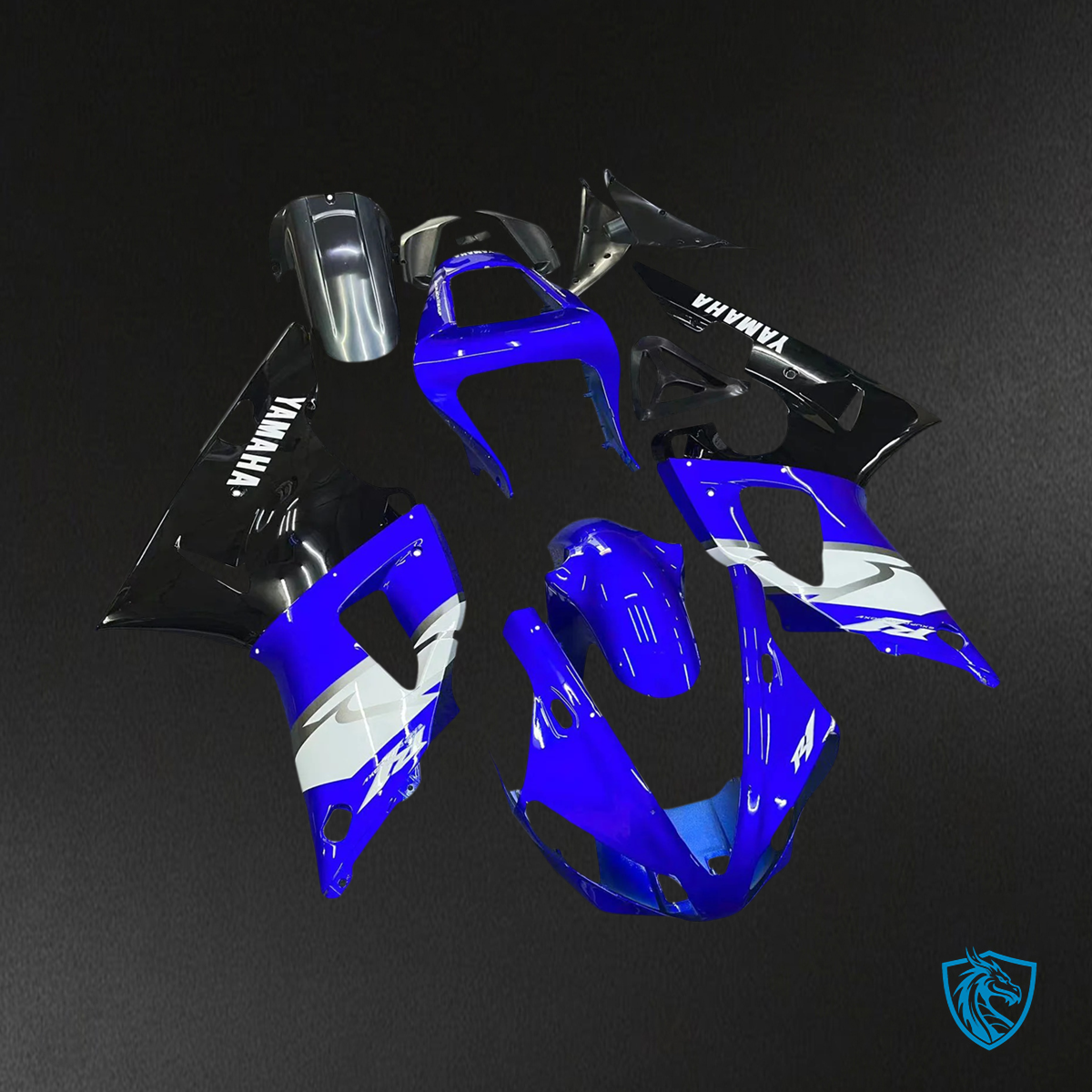 Yamaha YZF 1000 R1 (2000-2001) Blue & Black - MERGEment Motorcycle Fairing Kit