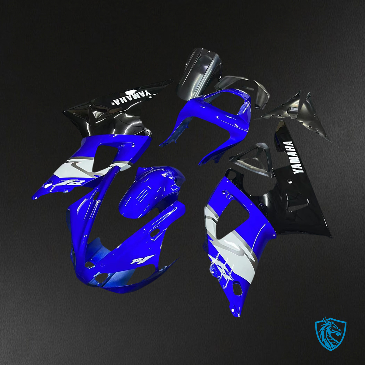 Yamaha YZF 1000 R1 (2000-2001) Blue & Black - MERGEment Motorcycle Fairing Kit