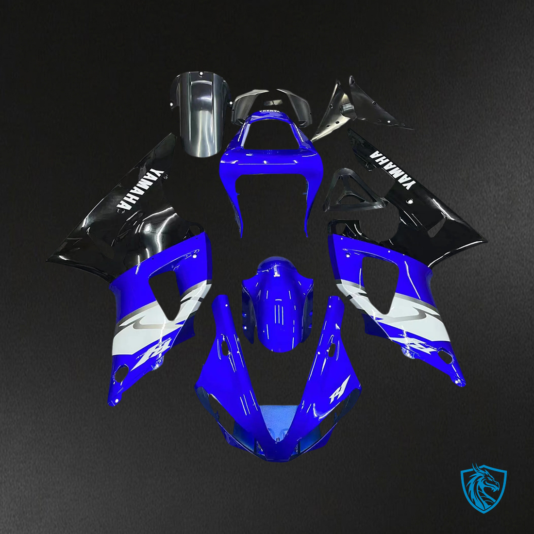 Yamaha YZF 1000 R1 (2000-2001) Blue & Black - MERGEment Motorcycle Fairing Kit