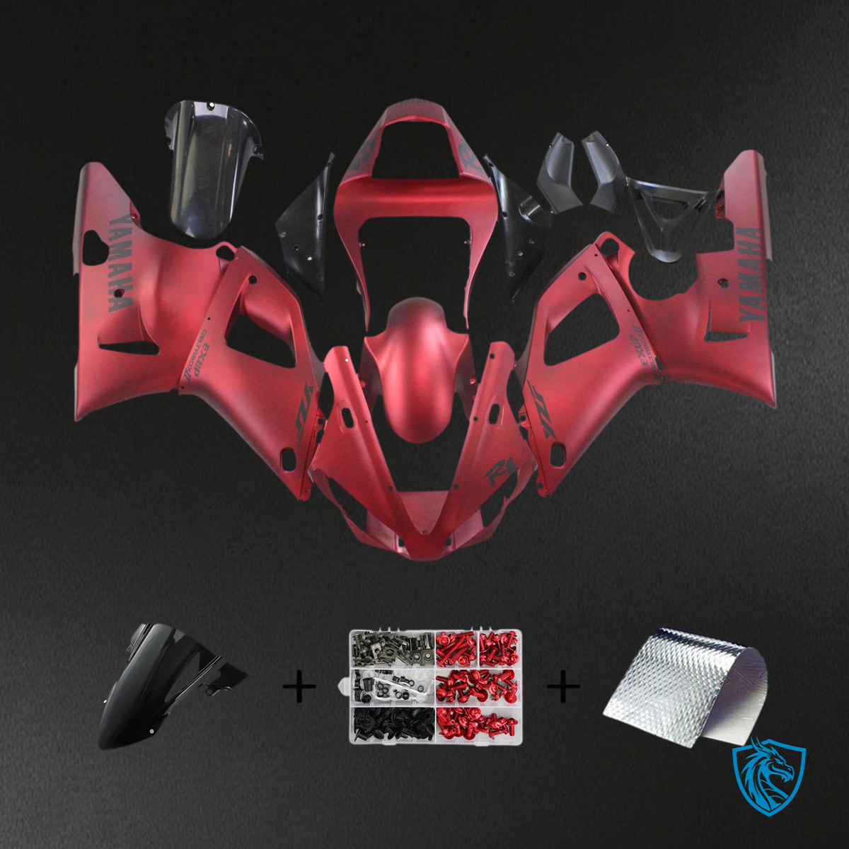 Yamaha YZF 1000 R1 (2000-2001) Matte Red - MERGEment Motorcycle Fairing Kit