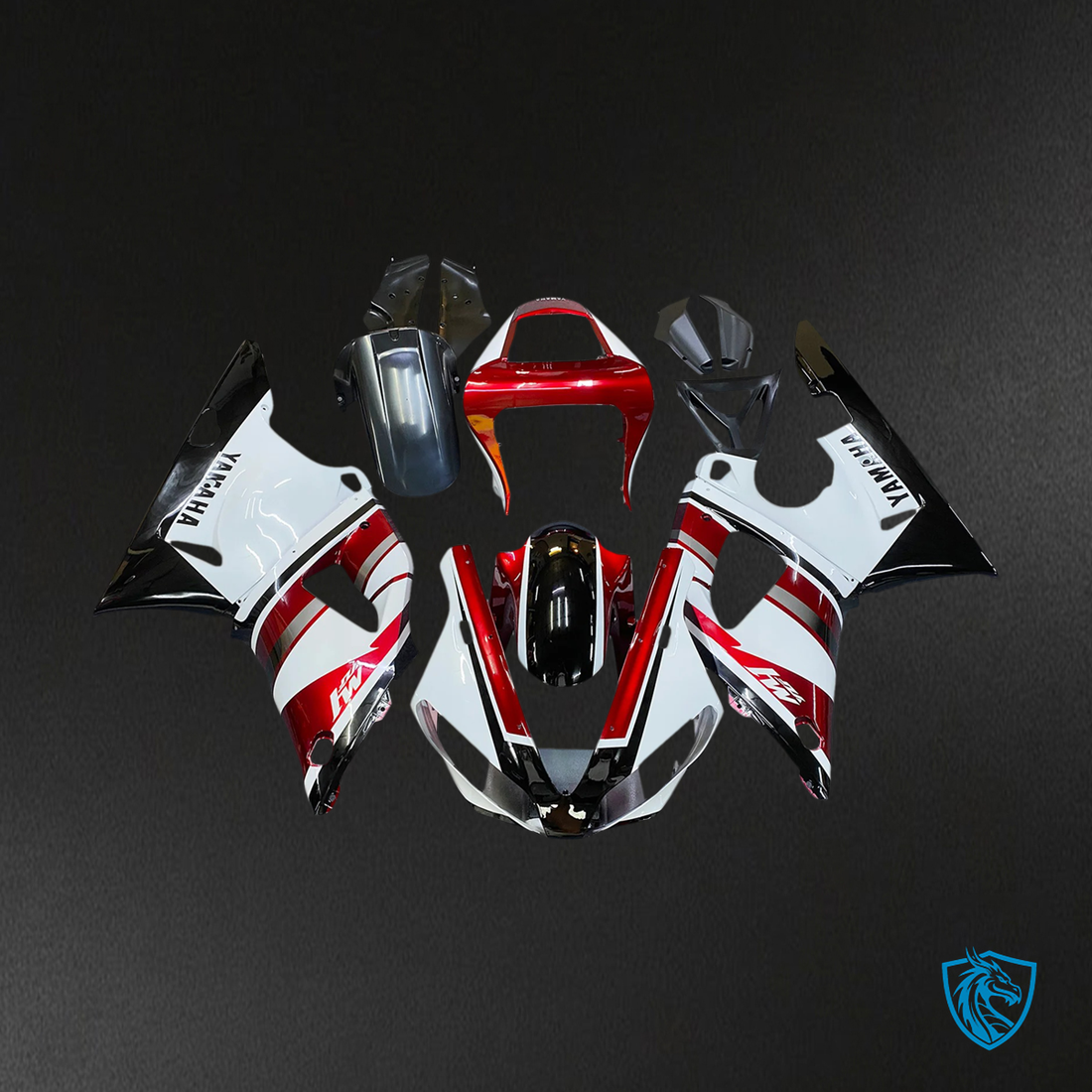 Yamaha YZF 1000 R1 (2000-2001) Red & White - Fairing Kit