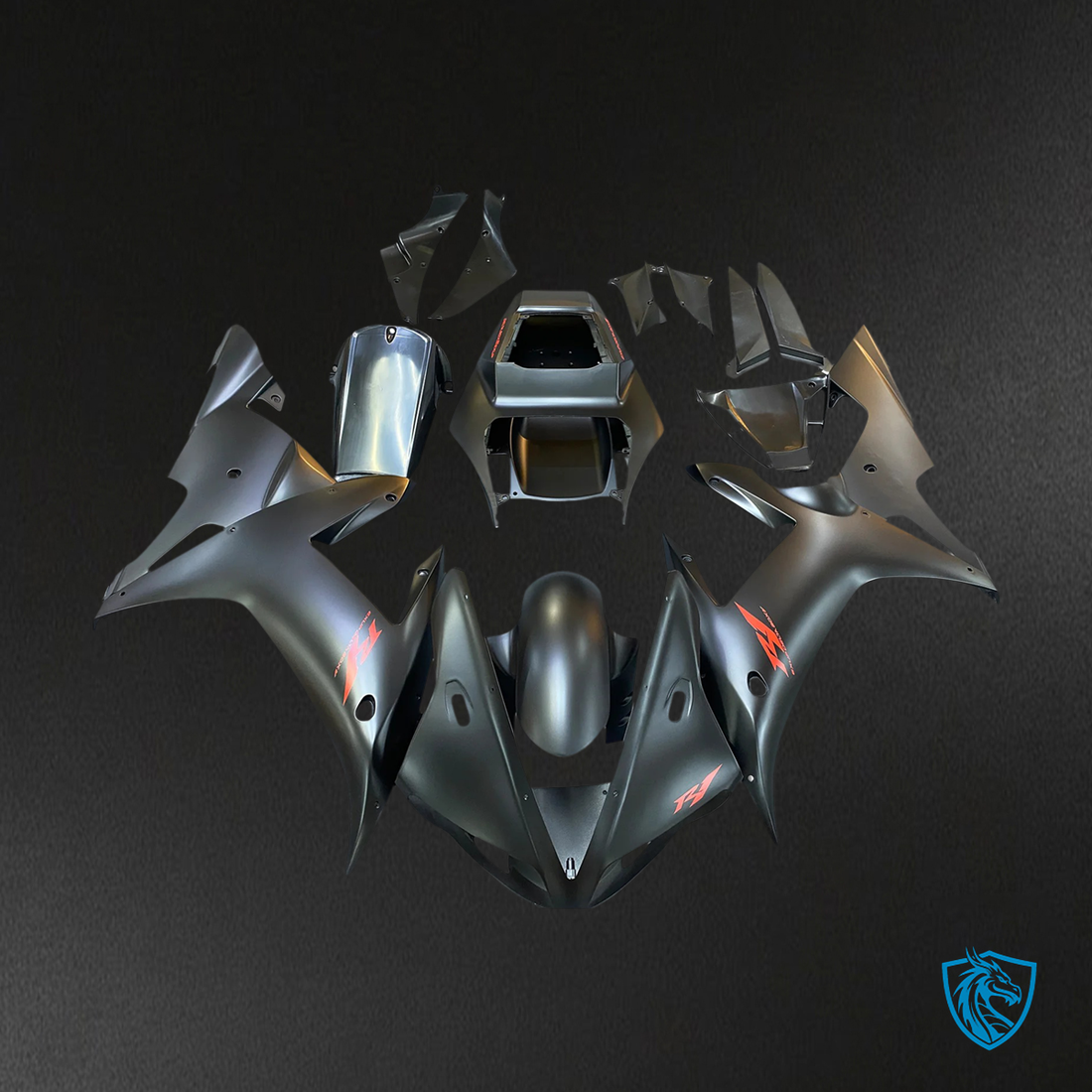 Yamaha YZF 1000 R1 (2002-2003) Matte Black - Fairing Kit
