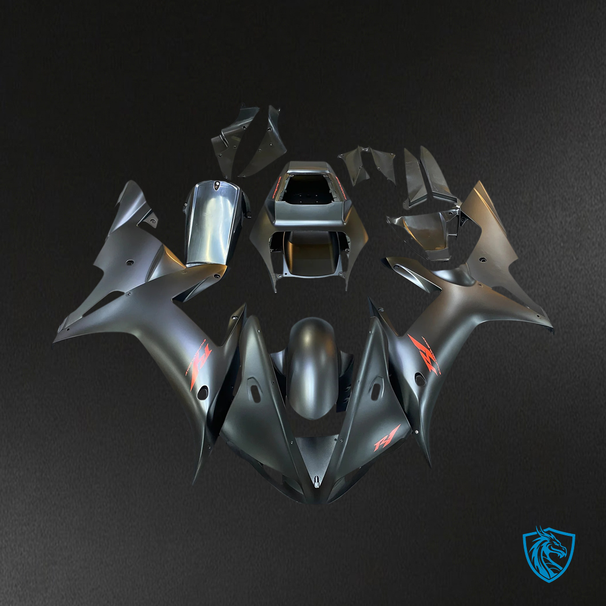 Yamaha YZF 1000 R1 (2002-2003) Matte Black - Fairing Kit