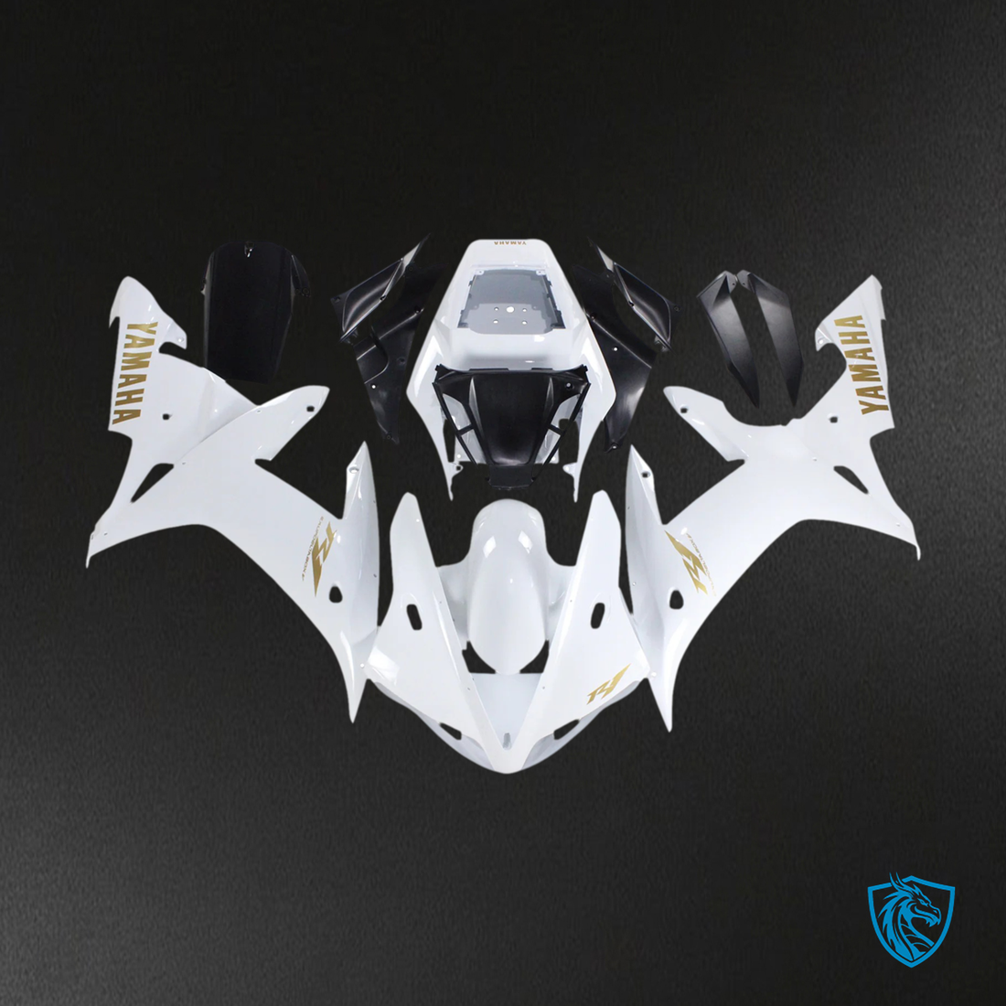 Yamaha YZF 1000 R1 (2002-2003) White & Golden Logo - Fairing Kit
