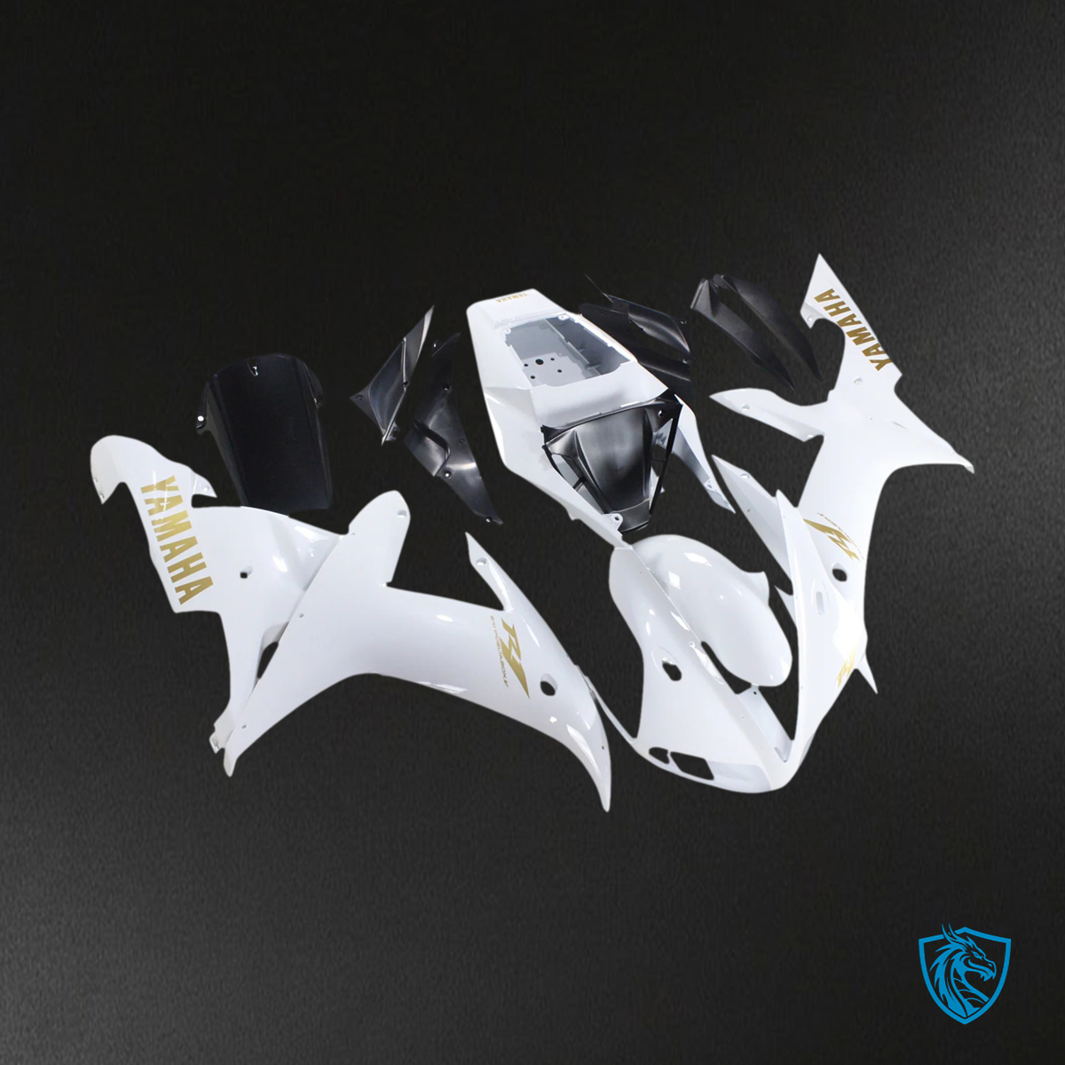 Yamaha YZF 1000 R1 (2002-2003) White & Golden Logo - Fairing Kit