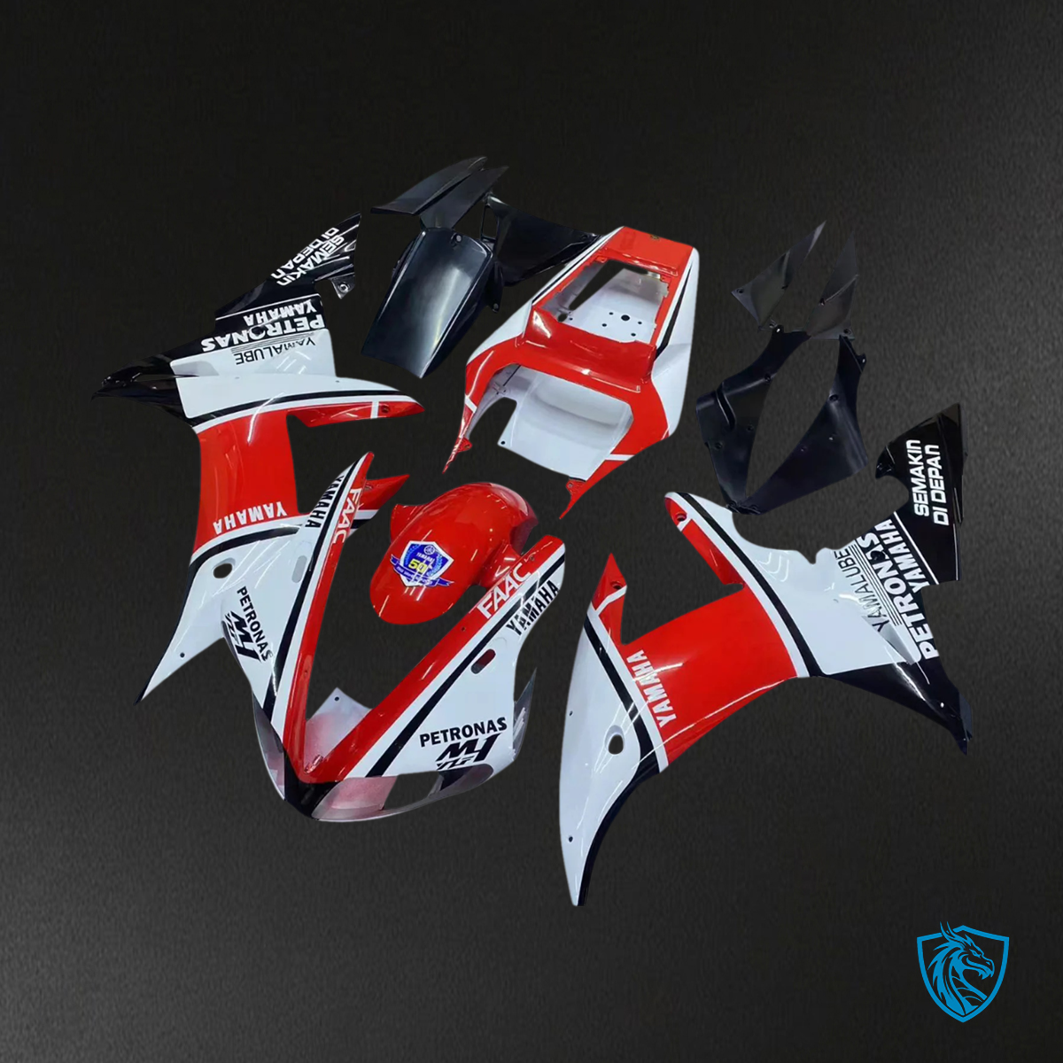 Yamaha YZF 1000 R1 (2002-2003) White & Red - Fairing Kit