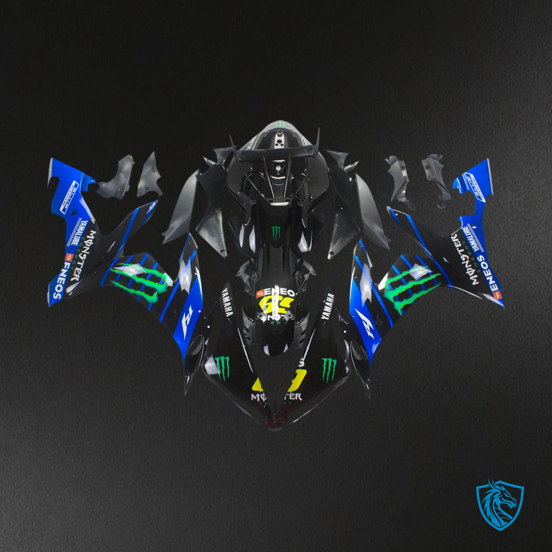 Yamaha YZF 1000 R1 (2004-2006) Black & Blue - Fairing Kit