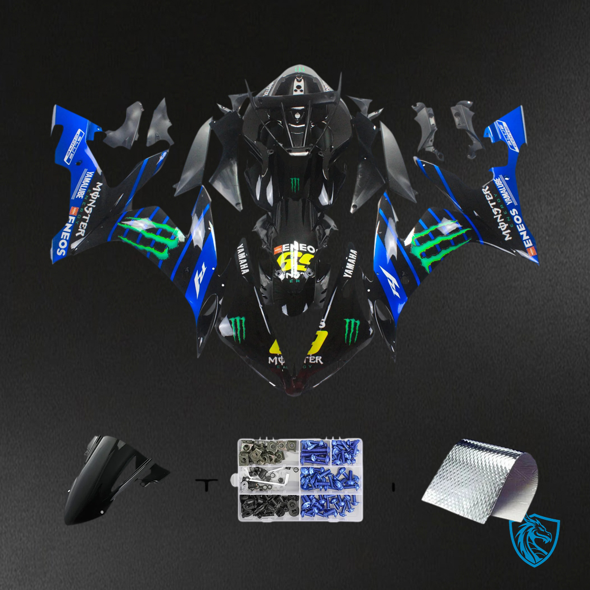 Yamaha YZF 1000 R1 (2004-2006) Black & Blue - Fairing Kit