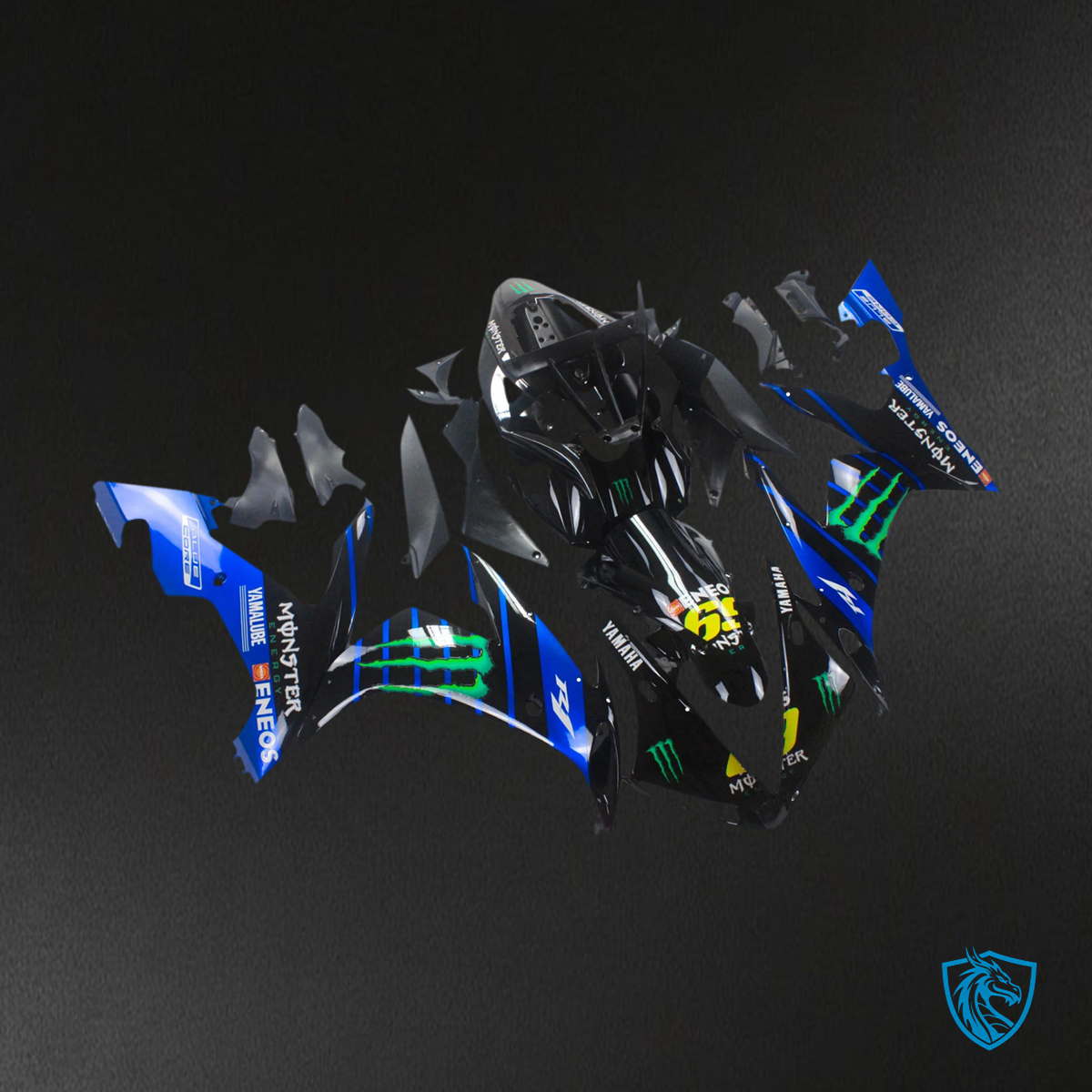 Yamaha YZF 1000 R1 (2004-2006) Black & Blue - Fairing Kit