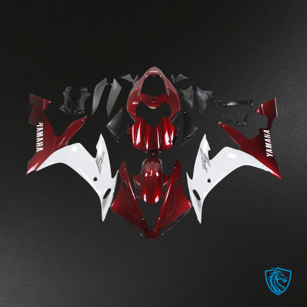 Yamaha YZF 1000 R1 (2004-2006) Red & White - Aftermarket Fairing Kit