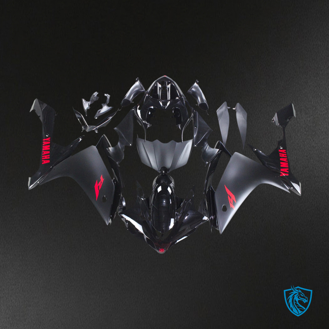 Yamaha YZF 1000 R1 (2007-2008) Black - Aftermarket Fairing Kit