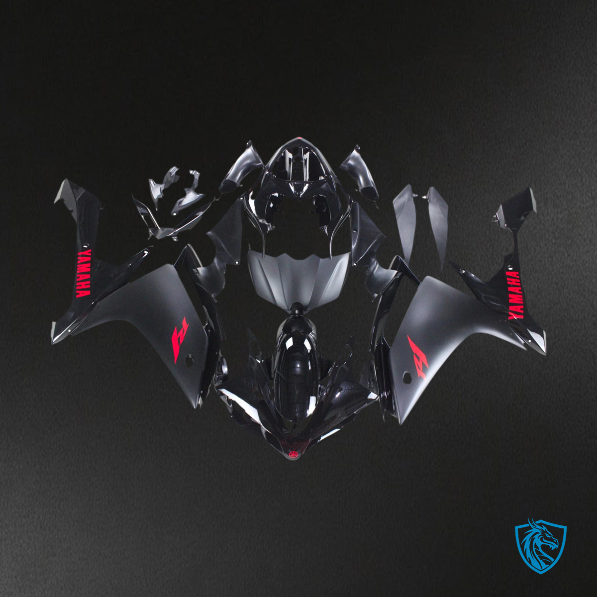 Yamaha YZF 1000 R1 (2007-2008) Black - Aftermarket Fairing Kit