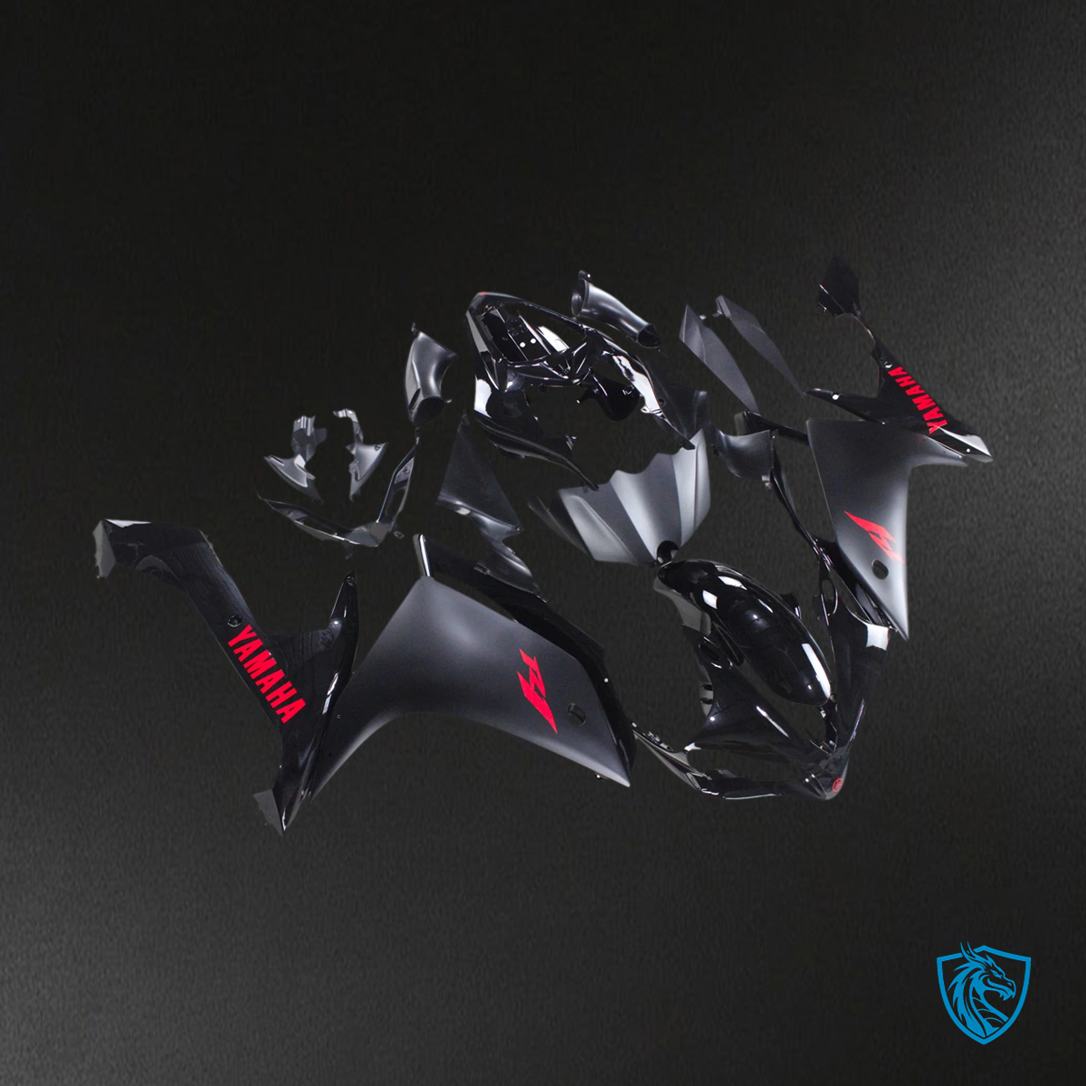 Yamaha YZF 1000 R1 (2007-2008) Black - Aftermarket Fairing Kit