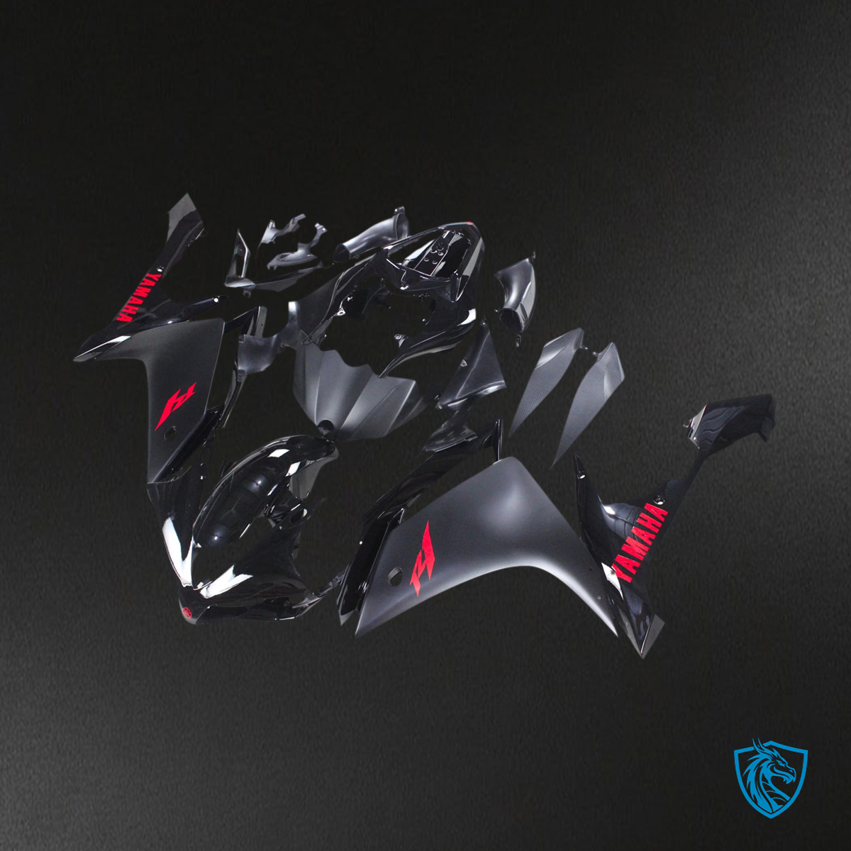 Yamaha YZF 1000 R1 (2007-2008) Black - Aftermarket Fairing Kit