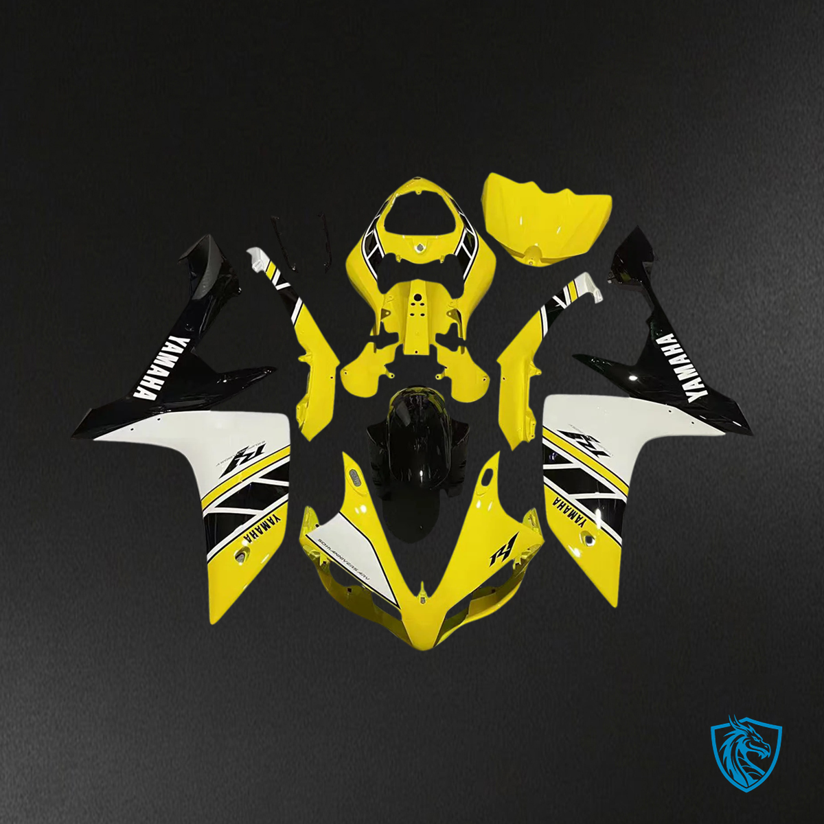 Yamaha YZF 1000 R1 (2007-2008) Black & Yellow - MERGEment Motorcycle Fairing Kit